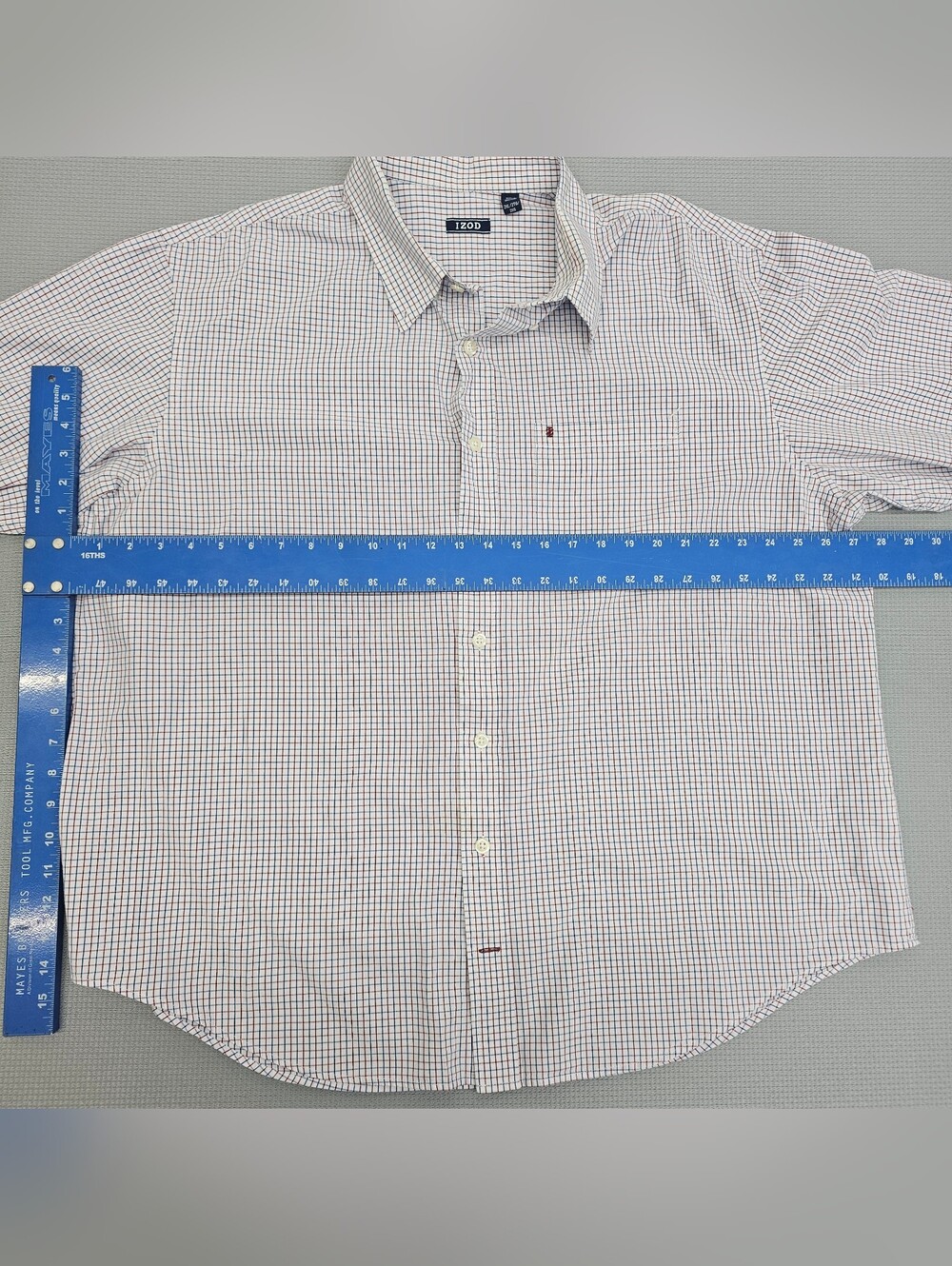 IZOD Men’s White Multi-Check Button-Down Shirt
